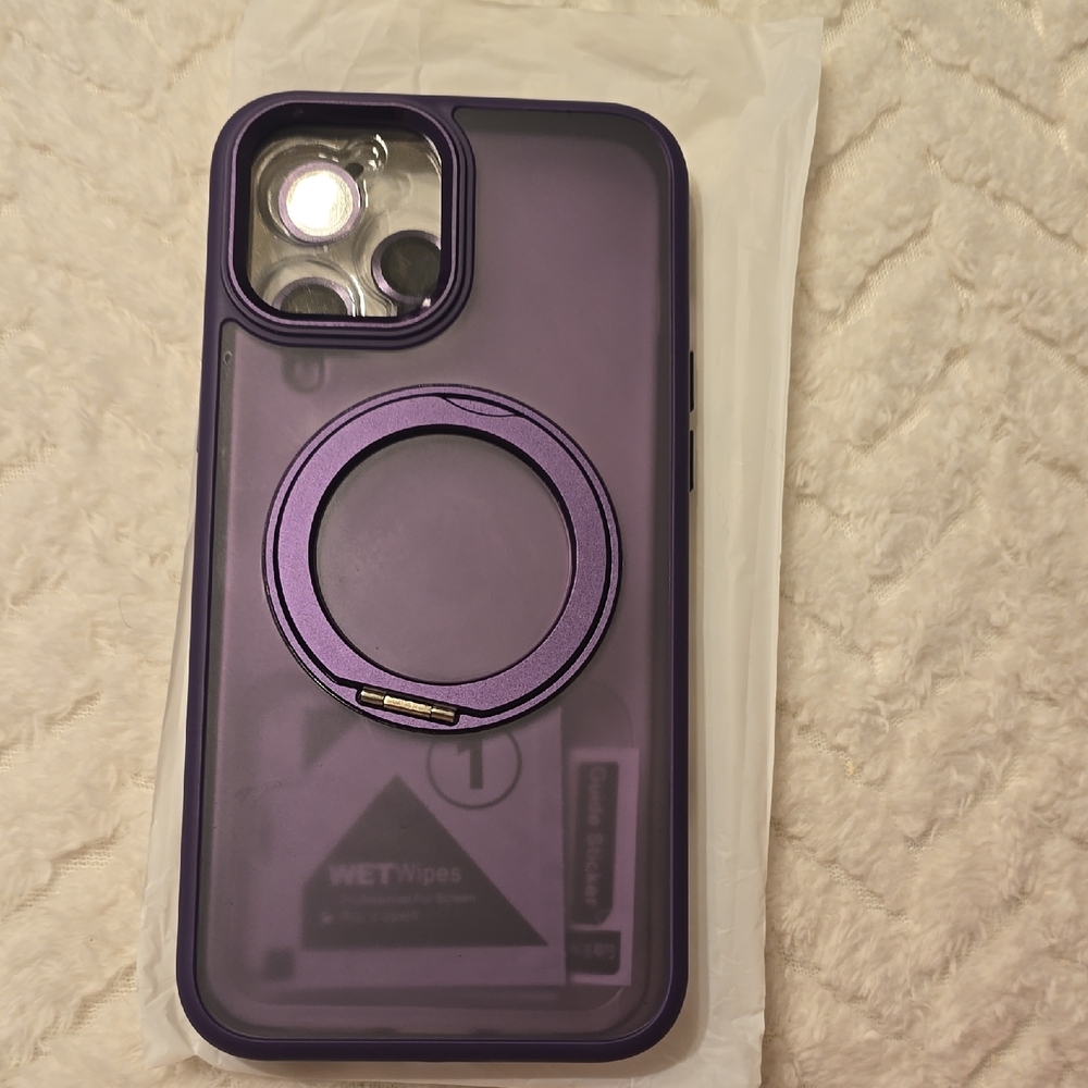 Purple Phone Case with Ring Holder